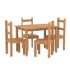 Juego Comedor 4 Sillas Red Cera Natural Juego Comedor 4 Sillas Red Cera Natural