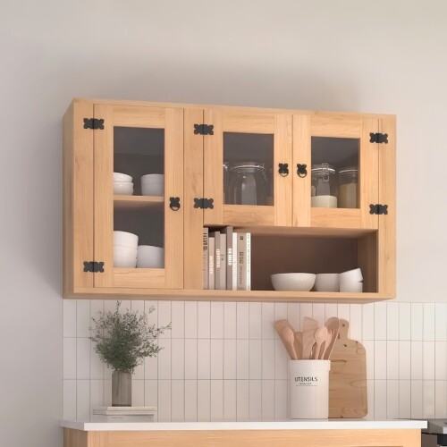 Aéreo 3 Puertas Vidrio - Natural - Linea Mexicana Aéreo 3 Puertas Vidrio - Natural - Linea Mexicana
