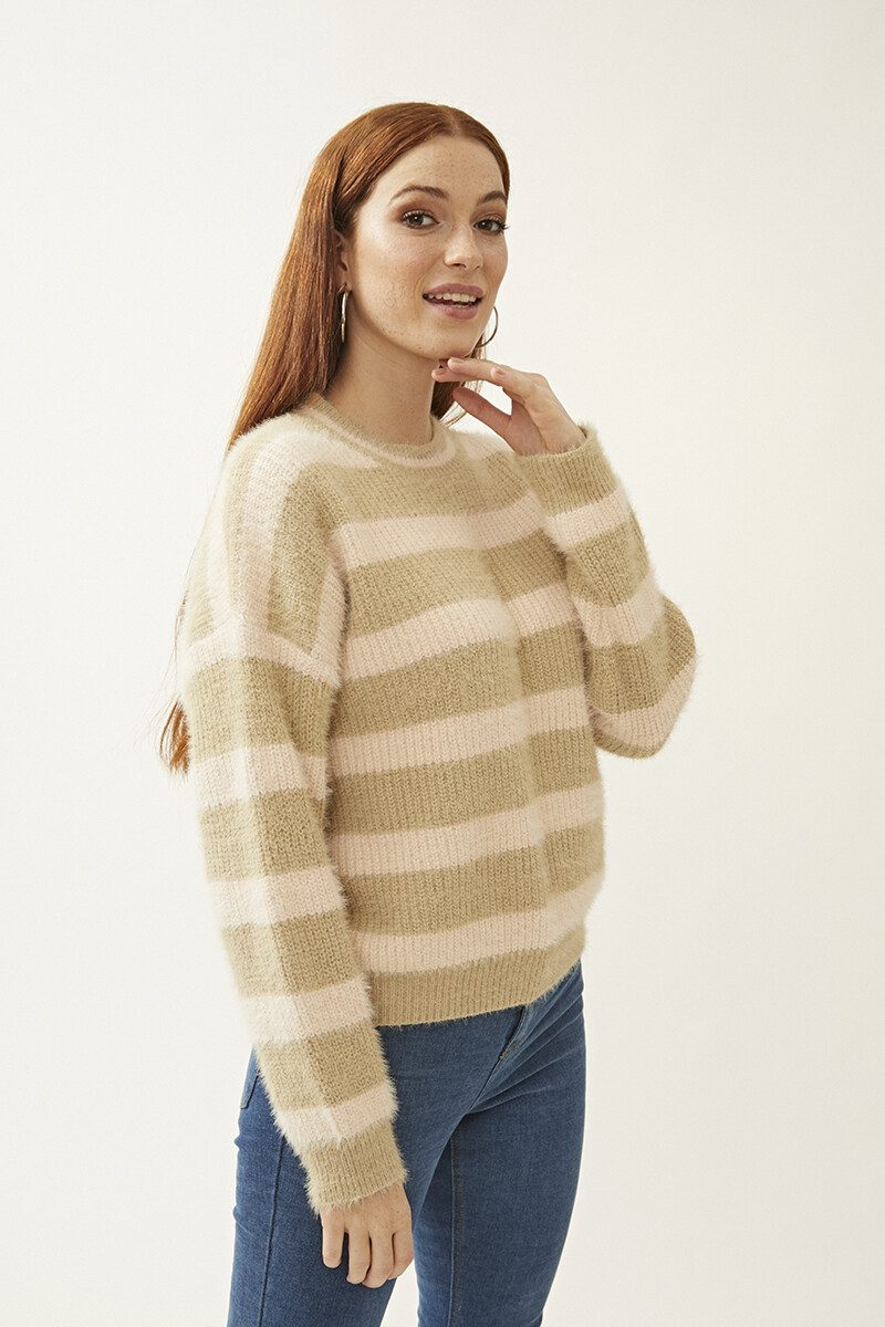 Sweater Stripes Rosa