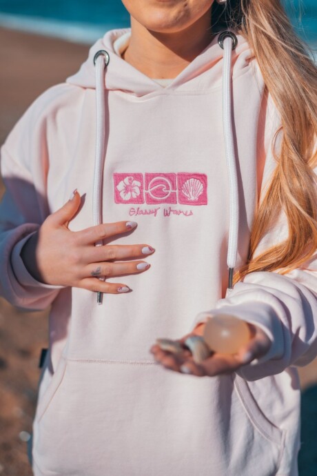 Hoodie Marina Bordado / Rosa U