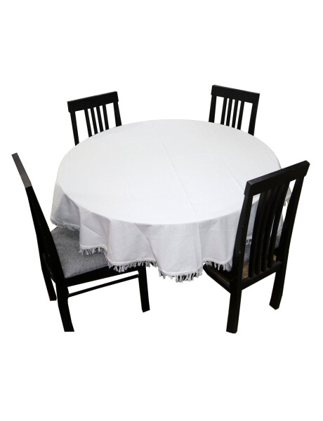 MANTEL REDONDO ALGODÓN D160CM BLANCO MANTEL REDONDO ALGODÓN D160CM BLANCO