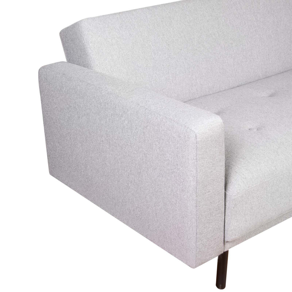 SOFÁ CAMA 2 CUERPOS TELA GRIS HUGO