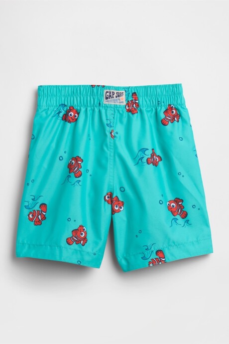 Short De Baño Estampado Toddler Niño Aqua Tropic