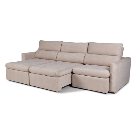 Sofá Dublin (Rebatible) - Microfibra - 3 cuerpos TC 1010 (Beige)