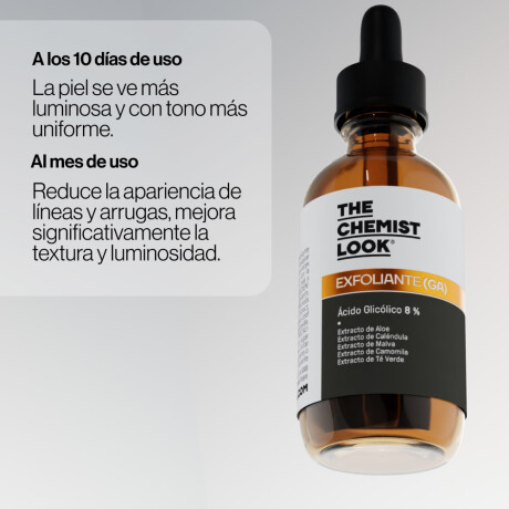 Exfoliante GA The Chemist Look con Ácido Glicólico 8% 30ml Exfoliante GA The Chemist Look con Ácido Glicólico 8% 30ml