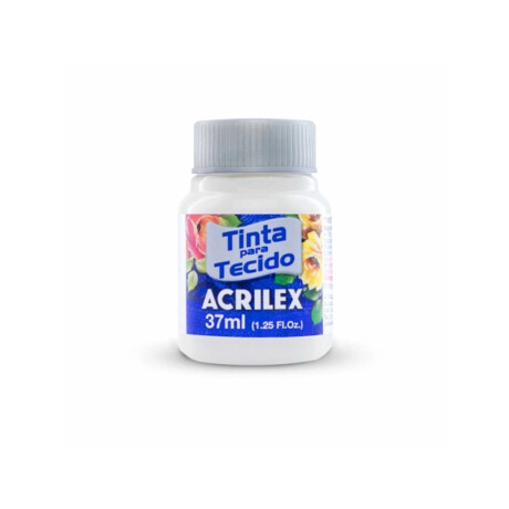 Pintura para Tela Acrilex Mate 37 ml (Tonos Blancos) 500 Incoloro