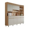 Mueble Modular 4 Cuerpos REALEZA Marron/Gris