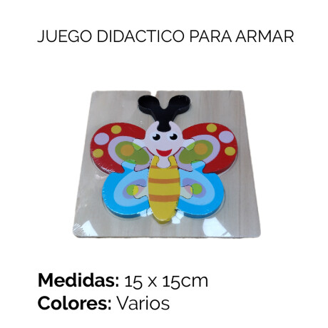 Juego Didactico Para Armar Figuras 15x15cm Juego Didactico Para Armar Figuras 15x15cm