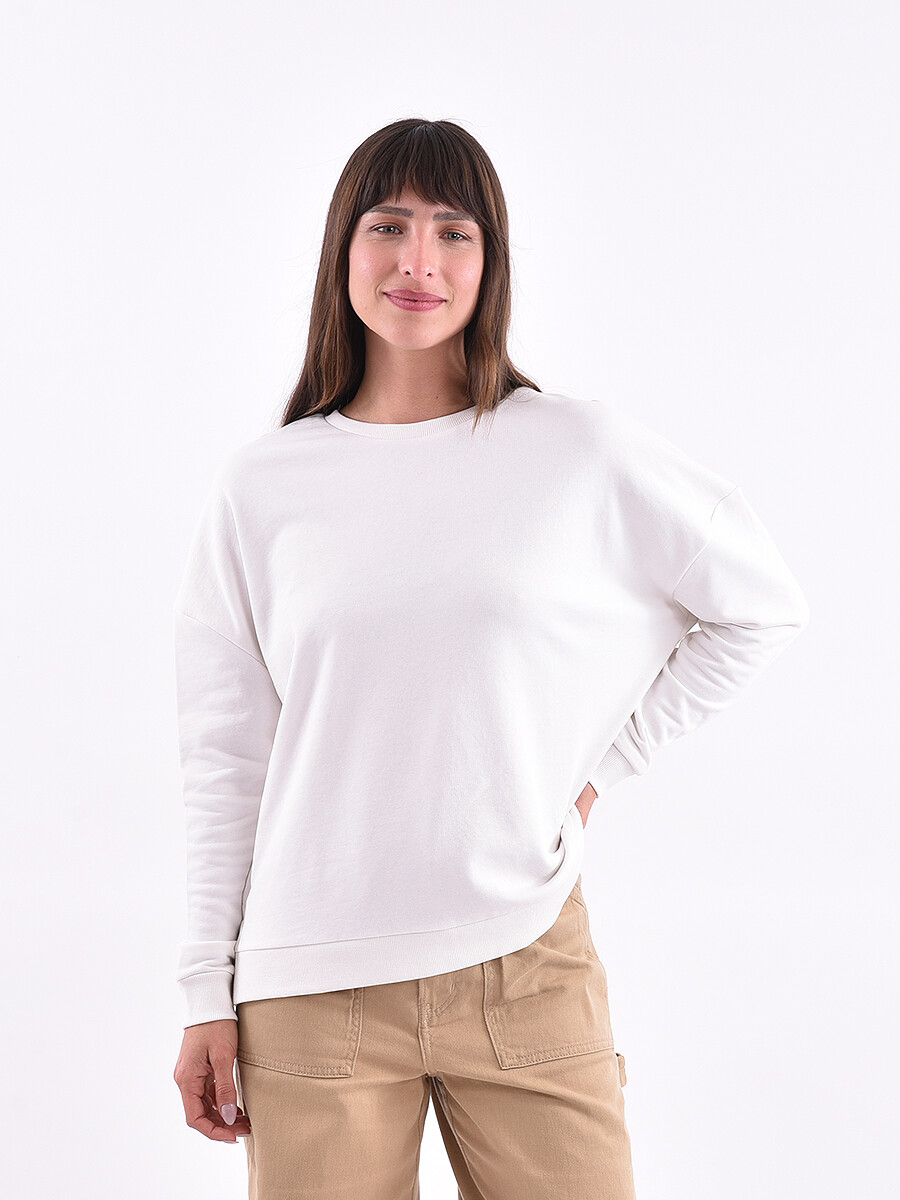SWEATSHIRT WITH SIDE CUTS - OFF WHITE 