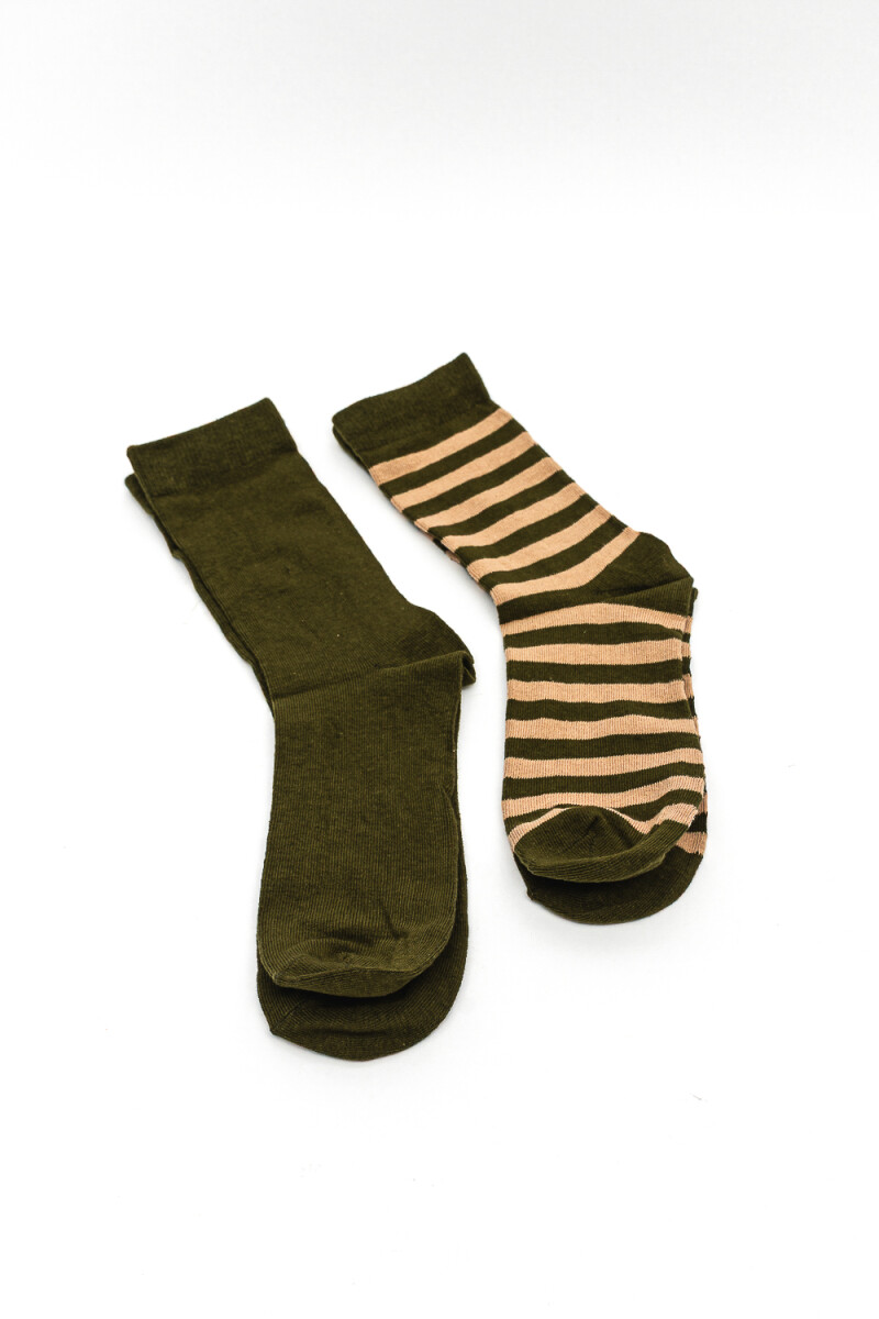 Medias Crew Kalo, Pack X 2 - Color Unico 
