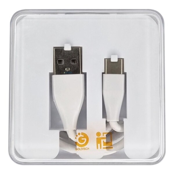 Cable De Datos Carga Usb Tipo C 1 Metro Goldtech Color Variante BLANCO