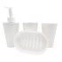 Kit Set Dispensador Jabon Y Porta Cepillo Soporte Cepillos Variante Color Blanco