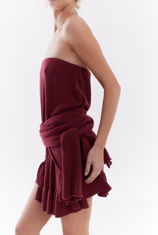 Vestido Calypso Bordó