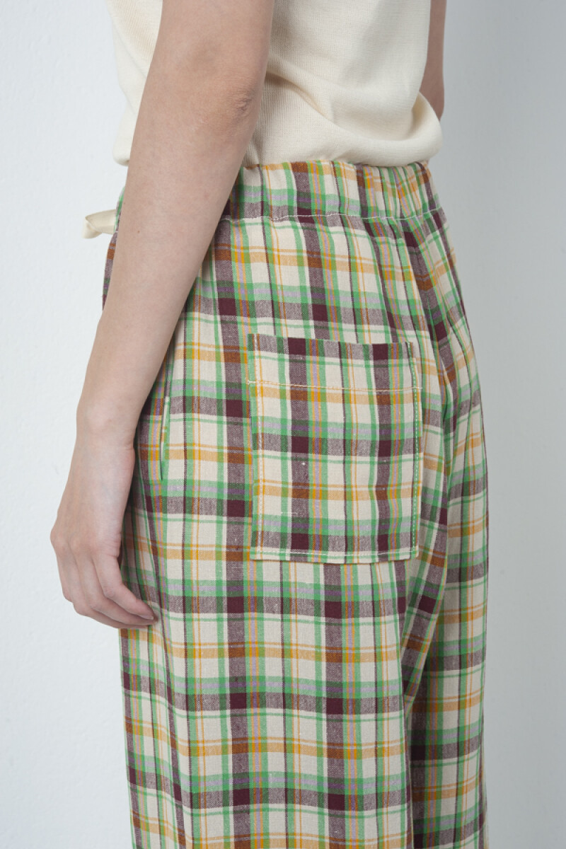 PANTALON MULTICOLOR Verde