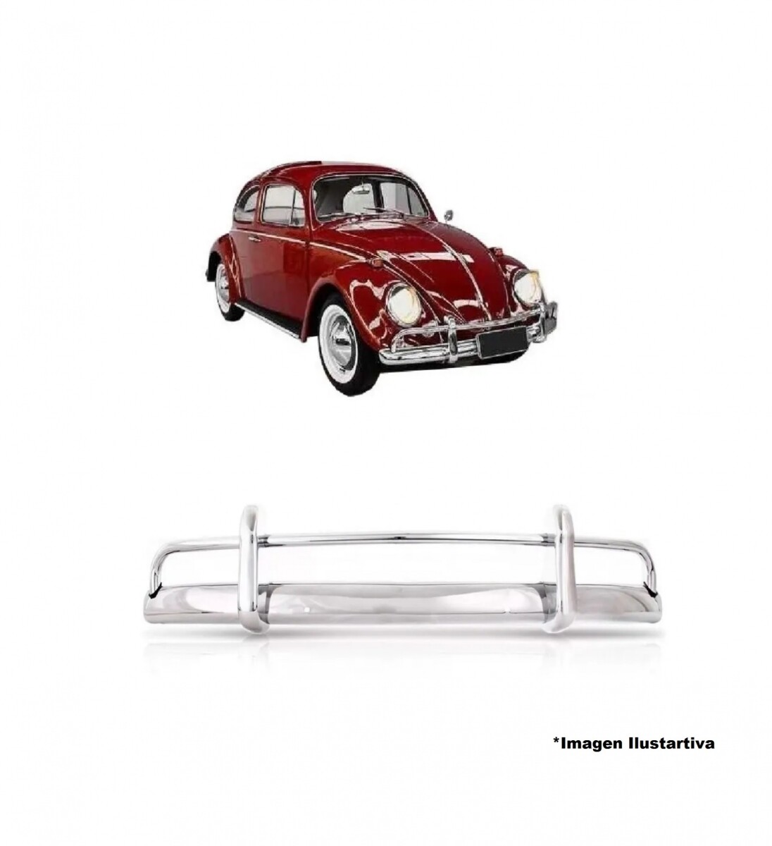 PARAGOLPE DELANTERO FUSCA 1200 COMPLETO 