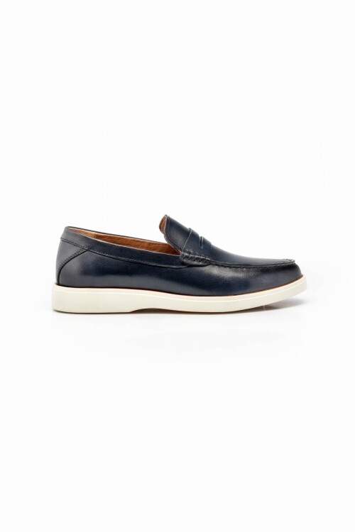 Mocasín cuero Navy