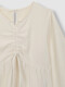 Blusa Frunce Lazo Blanco Roto