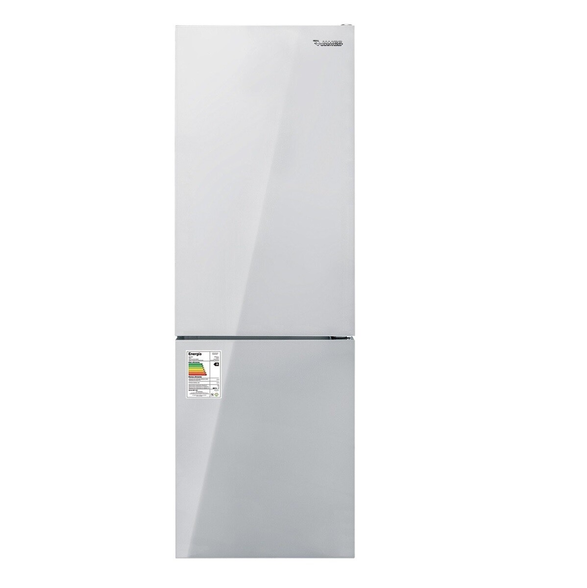 Heladera James Con Freezer Rj 428 Nt Vidrio Blanco 