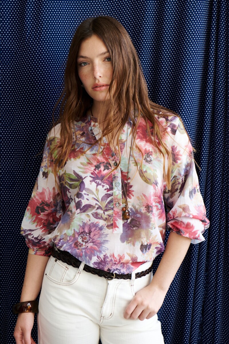 CAMISA JULIA PASTEL ROJO