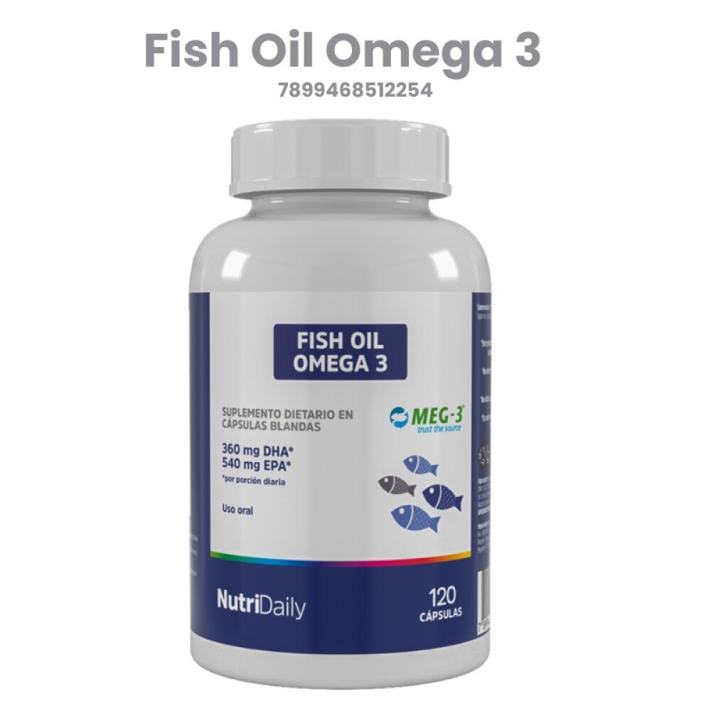 NUTRIDAILY OMEGA 3 FISH OIL X 120 CAPS única
