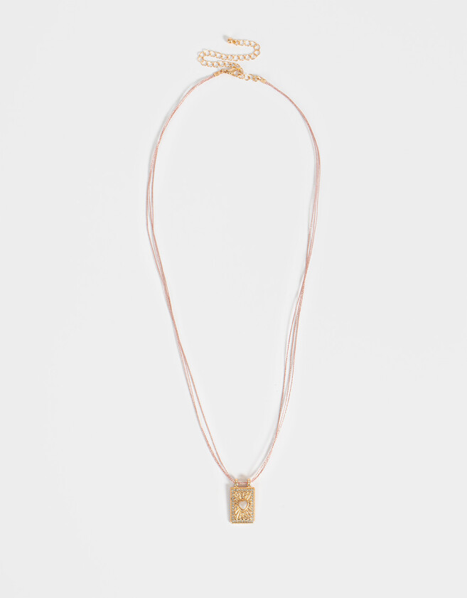 Collares Cortos Con strass Collar Corto Hilo Dije Naipe - Dorado