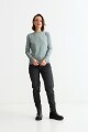 Sweater con detalle en manga VERDE CLARO