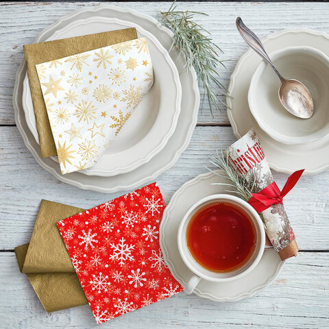 Servilleta Copos en Rojo x20 Servilleta Copos en Rojo x20