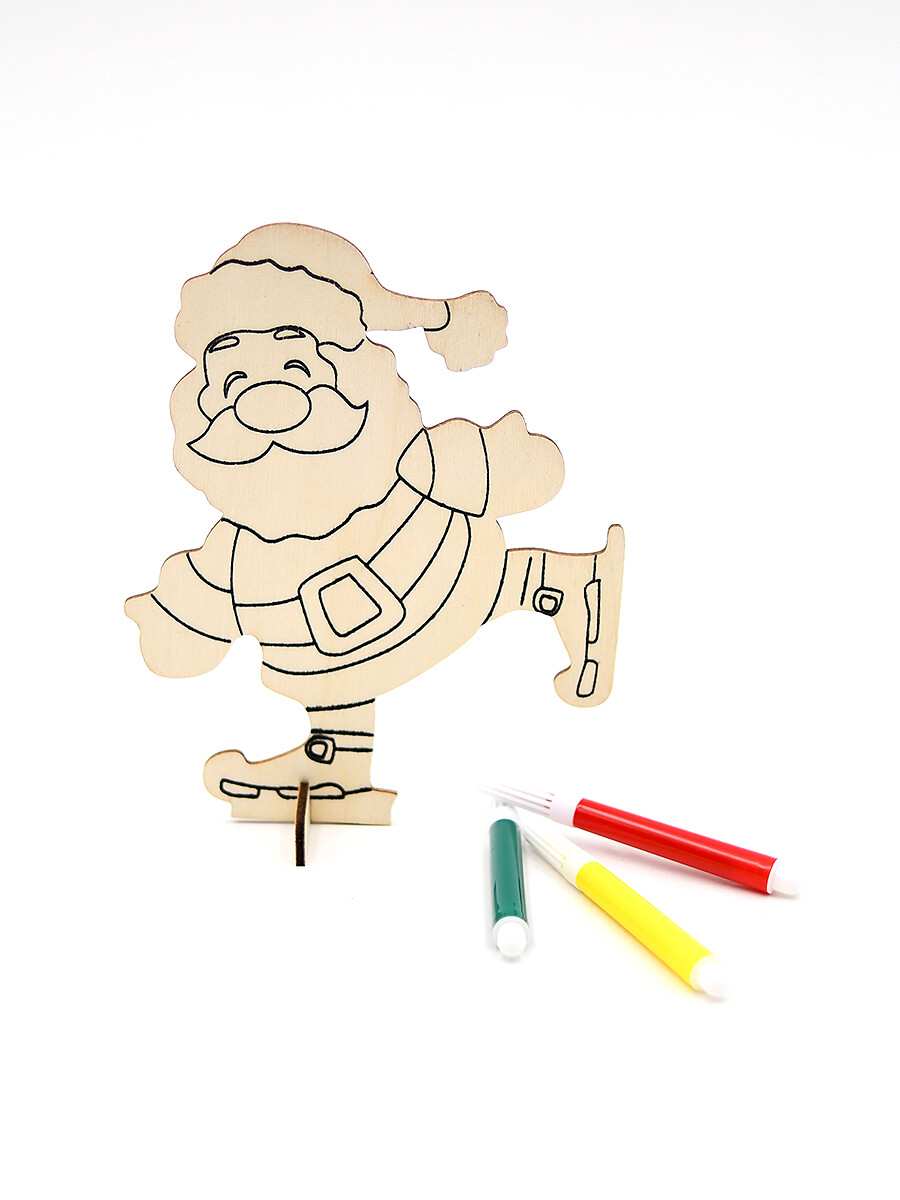 FIGURA PAPA NOEL - MADERA 