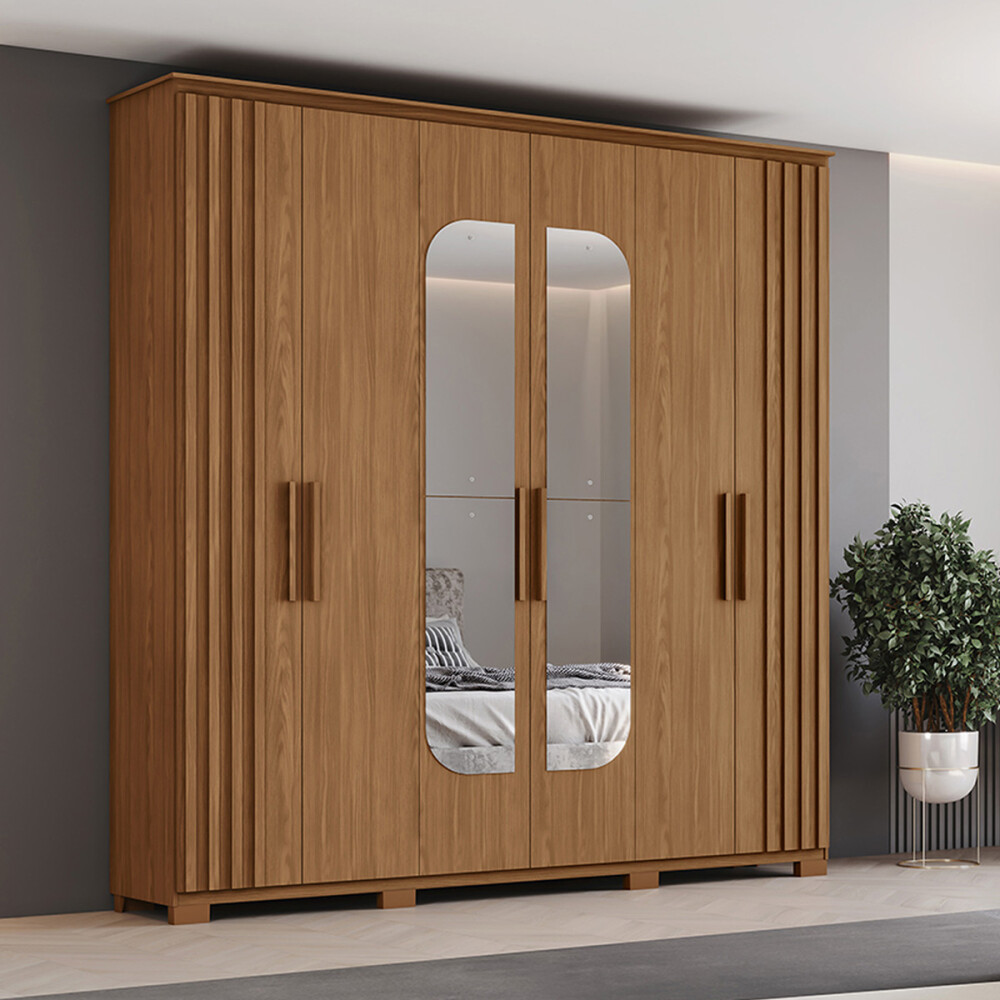 ROPERO 6 PUERTAS GUARDARROPA ARMARIO PLACARD CLOSET CON ESPEJO ROPERO 6 PUERTAS GUARDARROPA ARMARIO PLACARD CLOSET CON ESPEJO