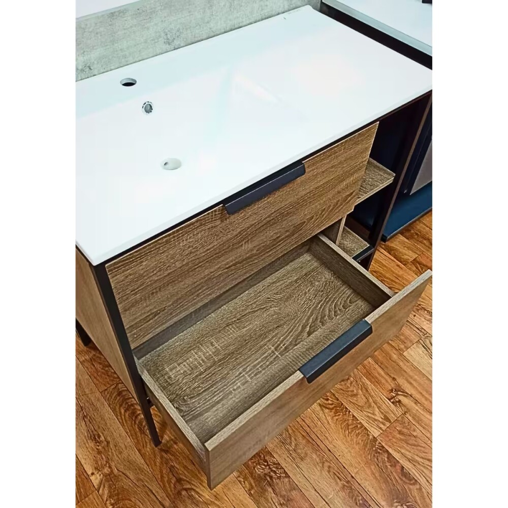 Mueble de baño de pie soak 90cm bacha de resina con mesada Mueble De Baño De Pie Soak 90cm Bacha De Resina Con Mesada