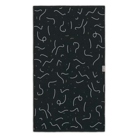Toalla Leus Midnight Premium Beach Negro Estampado