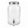 Dispensador De Bebidas 3L Vidrio Canilla Tapa Cobre Vintage Plateado