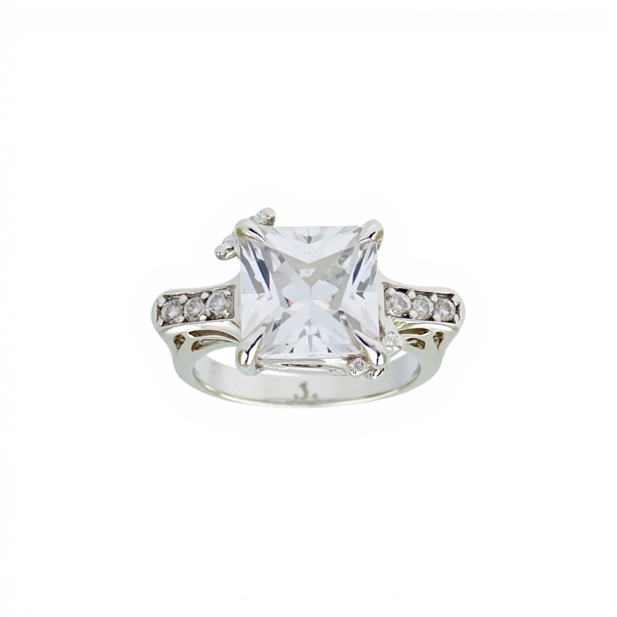 Anillo Halo-Plata 925-Piedra Zirconia-AN3528 - conpiedra 