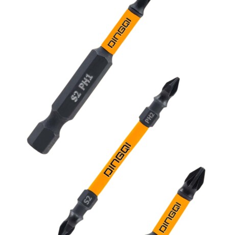 DINGQI SET 5 PIEZAS PUNTAS DE IMPACTO PHILLIPS PH2 X 50MM Dingqi Set 5 Piezas Puntas De Impacto Phillips Ph2 X 50mm