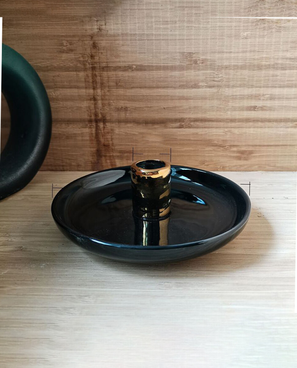Quemador De Palo Santo Esmaltado - Negro 