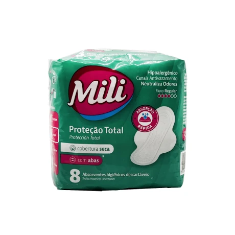 Toalla Femenina MILI Seca con Alas 8 Pcs Toalla Femenina MILI Seca con Alas 8 Pcs