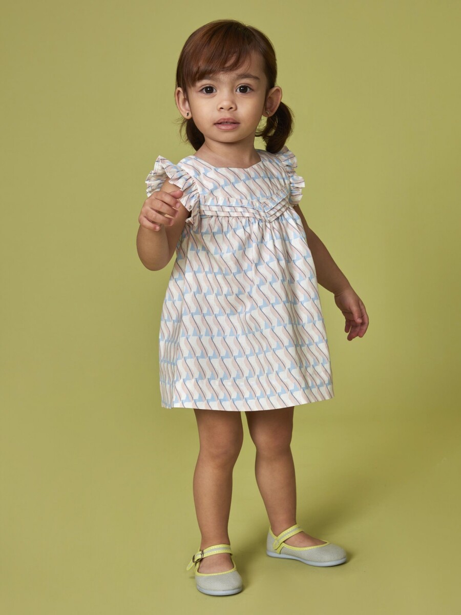 Vestido Estampado Geometrico Piedra