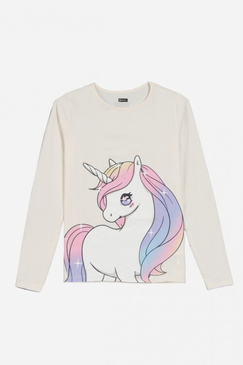 Remera m/l Unicornios CRUDO