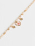 Collares Cortos Con flores Collar Corto Con Flores Y Corazones - Dorado
