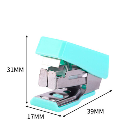 Mini Engrampadora Con 400 Grampas Verde