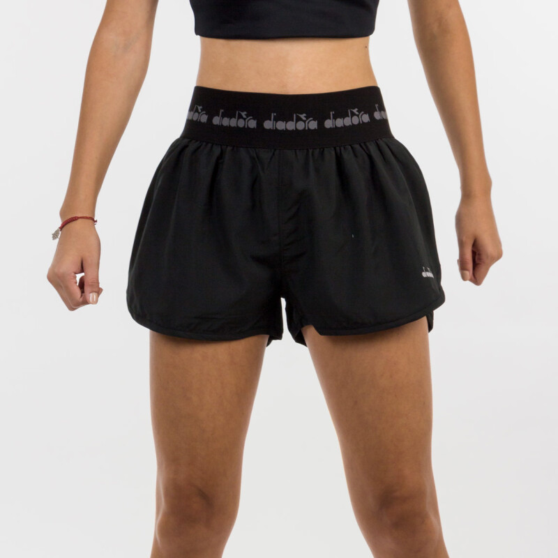 Diadora Dama Sport Short Ladies Dry Fit- Black Negro