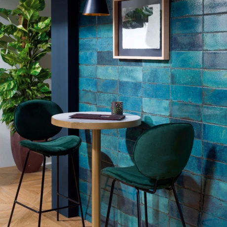 Ceramica Tipo Brick Destonificada Brillo 33.3X59.2Cm Pared GAMAS DE AZUL