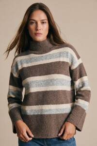 Polera Rayada Marrón