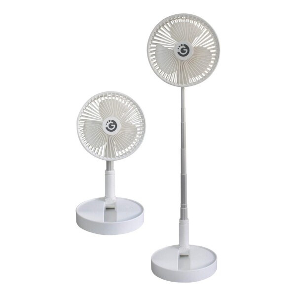 Ventilador Portatil 3 Aspas Extensible 3 Velocidades De Pie Variante Color Blanco
