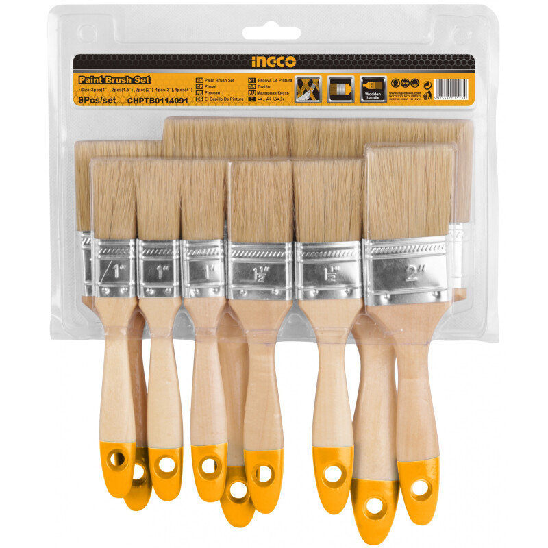 KIT 9 PINCELES INGCO CHPTB0114091 KIT 9 PINCELES INGCO CHPTB0114091