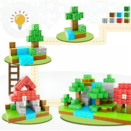 Juego De Bloques Magnéticos 75p Cubos Novedad Minecii Juego De Bloques Magnéticos 75p Cubos Novedad Minecii