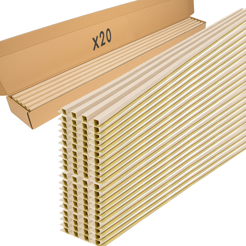 Wpc Revestimiento Caja x20 unidades 2,90x16cm Beige