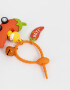 Llavero Lúdico Llavero Y Charm De Animalito Auto Picante - Naranja Medio