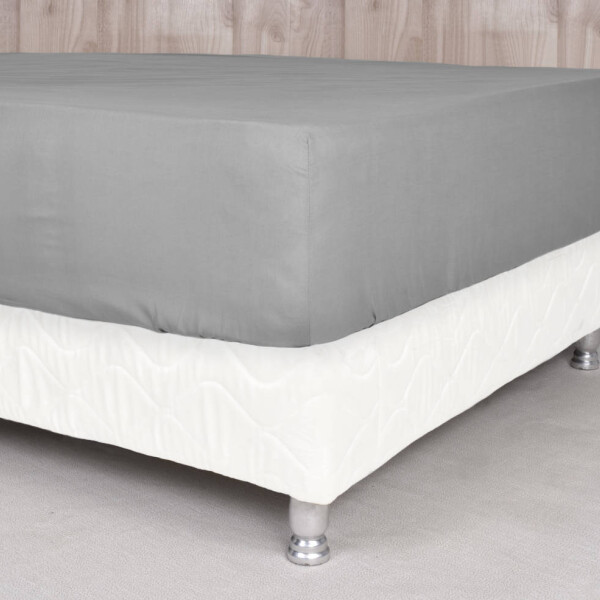 Sábana ajustable 200 hilos Basic Color Gris (Altura del Colchón: 30 cm) Full