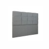 Respaldo 1 Plaza 1/2 Madera y Tela - London Gris